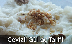 Cevizli güllaç tarifi malzemeler, nasıl hazırlanır.