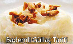 Bademli Güllaç Tarifi malzemeler, nasıl hazırlanır.